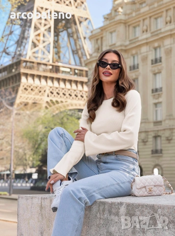 Дамска блуза с оребрени ръкави Chanelle, 4цвята , снимка 8 - Блузи с дълъг ръкав и пуловери - 54150844