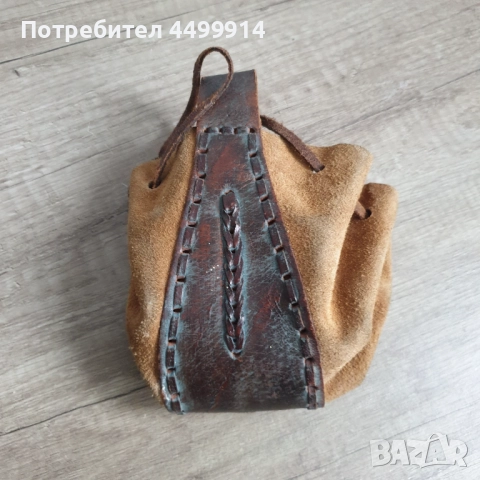 Стара кесия от естествена кожа, снимка 2 - Антикварни и старинни предмети - 52423089