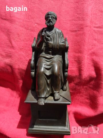 Бронзова статуя на Св. Петър , снимка 1 - Антикварни и старинни предмети - 46189450
