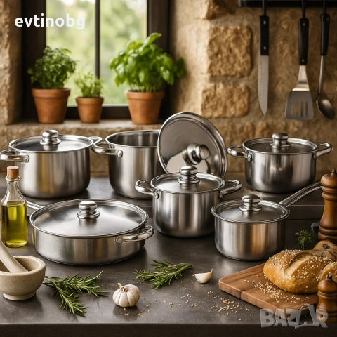 Професионален комплект тенджери Zeiplteir - 12 части, снимка 6 - Съдове за готвене - 54083095