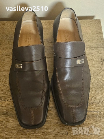 Gucci оригинални мъжки обувки от естествена кожа , снимка 4 - Ежедневни обувки - 53891988
