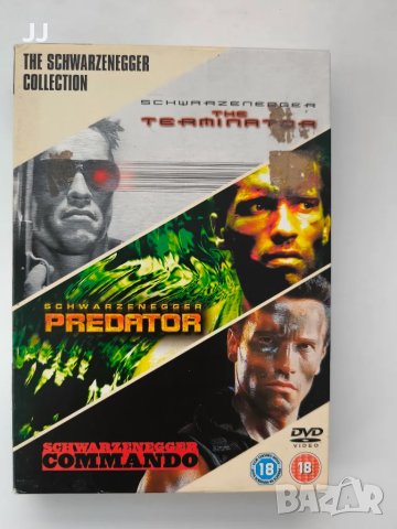 The Schwarzenegger Collection - 3 movie collection The Terminator predator DVD Commando, снимка 1 - DVD филми - 47246829