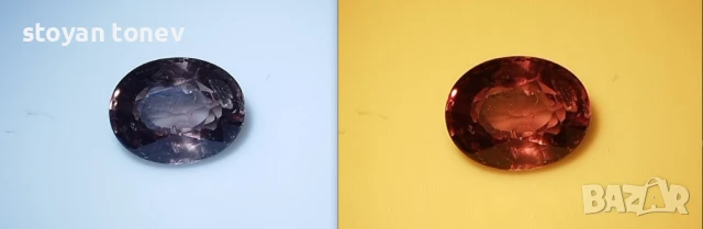 Рядък гранат с шеметна промяна на цвета 1.29кт.! Сертифициран! Нов!, снимка 7 - Други - 50651900