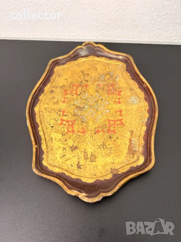 Винтидж италиански флорентински поднос. №7830, снимка 4 - Колекции - 53071995