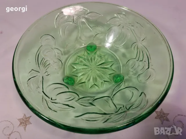 ретро фруктиера от цветно стъкло 25/1, снимка 3 - Аксесоари за кухня - 49886614