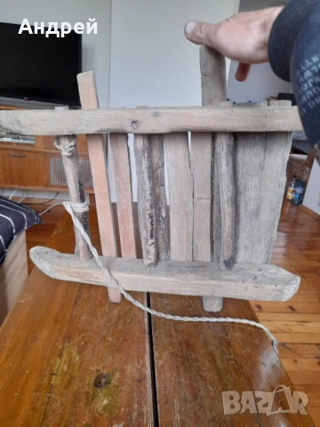 Старинна дървена шейна, снимка 7 - Антикварни и старинни предмети - 54291617