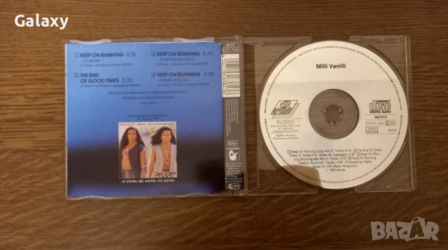 Milli Vanilli – Keep On Running 1990 CD Maxi-Single, снимка 3 - CD дискове - 45018231