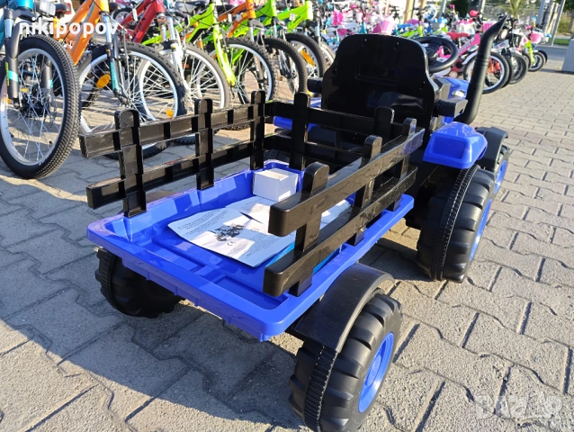 TEXAS акумулаторен трактор с ремарке RANCHER син, снимка 5 - Детски велосипеди, триколки и коли - 53569745