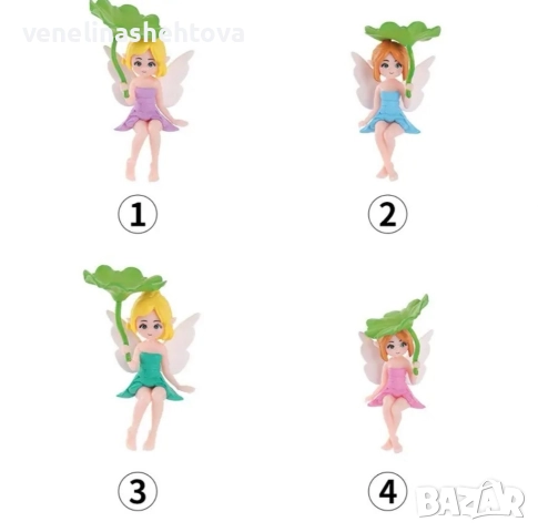4 броя феи фея с листо фигурки за декорация на торта дома игра 