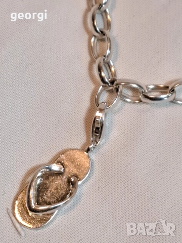 сребърна гривна Thomas sabo Charm club с три талисманчета, снимка 2 - Гривни - 52983499