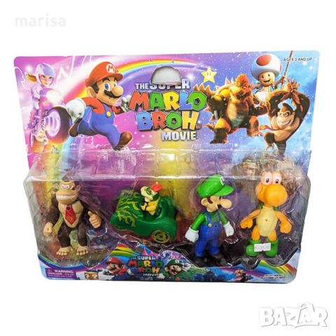 Комплект фигури Супер Марио, Super Mario, 4 броя 26953, снимка 1 - Фигурки - 46029798