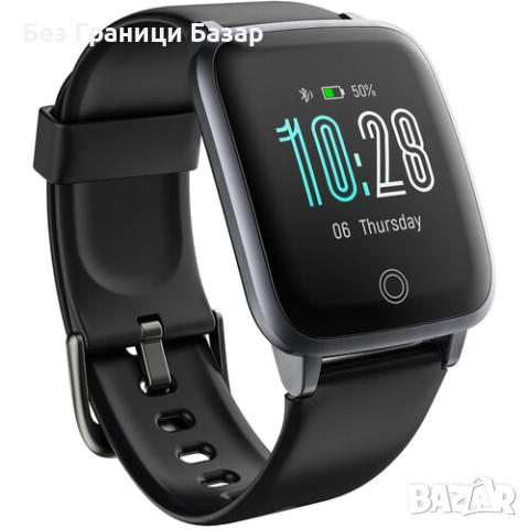 Нов черен Letscom ID205S смарт часовник фитнес тракер пулс нотификации