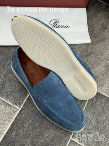 Loro Piana Мъжки Сини Обувки Естествена Кожа Лоро Пиана Код E829, снимка 6 - Ежедневни обувки - 51477811