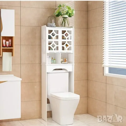 Waterproof Bathroom стилен шкаф за баня над тоалетна 48 х 23 хсм;, снимка 7 - Шкафове - 49234573