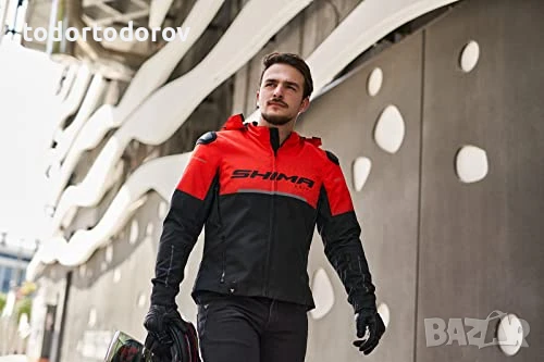 Мъжко двуслойно текстилно мотоциклетно мото яке SHIMA DRIFT RED, снимка 2 - Аксесоари и консумативи - 51209061