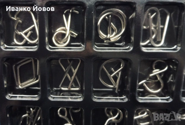 24 броя 3D метални пъзели – Образователни интелектуални играчки, повишаване IQ и EQ, подаръчна кутия, снимка 7 - Пъзели - 53519172