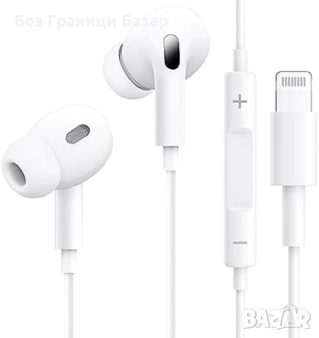 Нови Кабелни слушалки за iPhone с микрофон стерео звук шумопотискане, снимка 1 - Слушалки и портативни колонки - 46439862