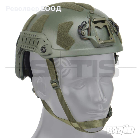 КАСКА NP FAST RAILED SF HELMET – GREEN, снимка 7 - Екипировка - 45056956