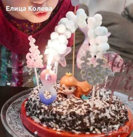 Декорации за детска торта на тема русалка, снимка 2 - Форми - 51004044
