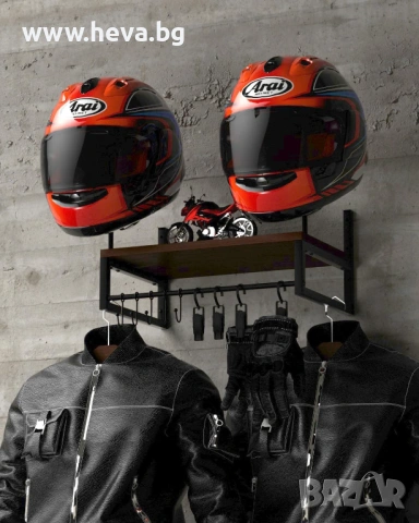 Стойка за стена за мотоциклетна каска