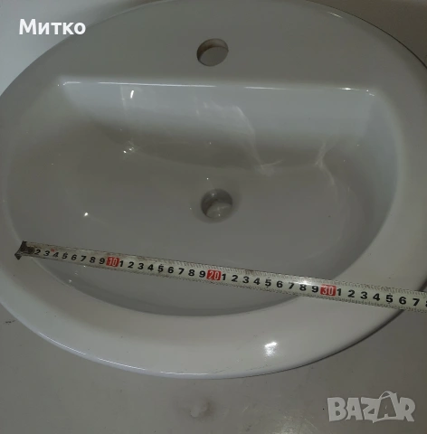 Порцеланова бяла мивка за баня със дребна забележка , снимка 17 - Мивки - 53696151