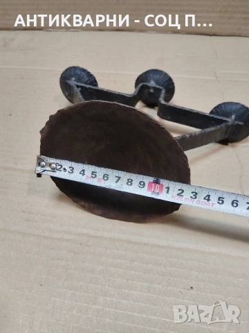 Соц Стар Ръчно Кован Свещник. НОМЕР 816., снимка 9 - Антикварни и старинни предмети - 53940236