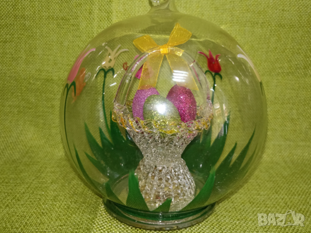 Великденска   стъклена топка/ глобус , снимка 2 - Други - 45071409