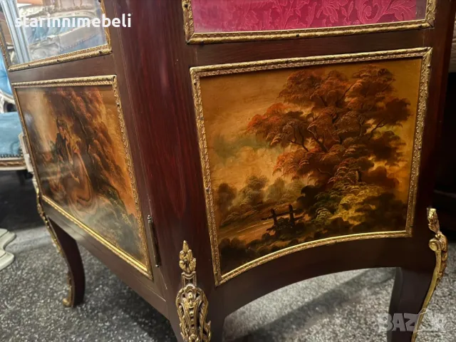 Изящна антикварна витрина , снимка 7 - Секции и витрини - 50076773