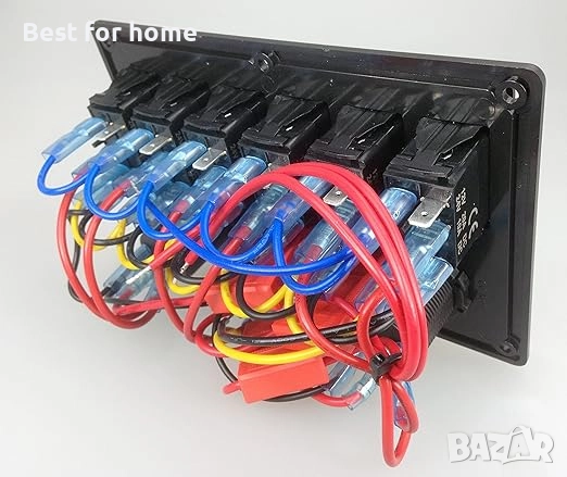 Pactrade Marine, 6-полюсен, син LED панел с лостов превключвател, USB, снимка 5 - Аксесоари и консумативи - 52807521