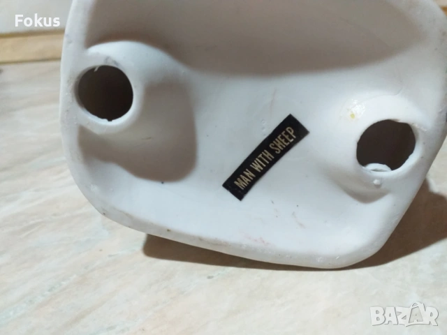 Страхотна красива статуетка фигура дядо с агнета, снимка 5 - Антикварни и старинни предмети - 53356170