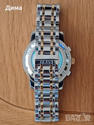 Olevs Автоматик, Дисплей Скелетон, HD Светещ, 3 ATM, Прозрачен гръб, Мултифункционален, Календар, снимка 15 - Мъжки - 53169391