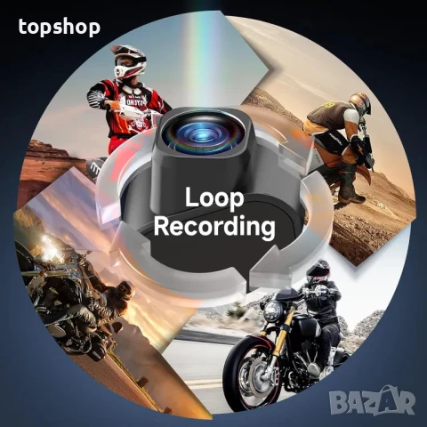 НОВИ IPX6 слушалки за мотоциклетна каска с камера Moman H4C 360° снимане с 32GB TF карта..., снимка 3 - Аксесоари и консумативи - 50579057