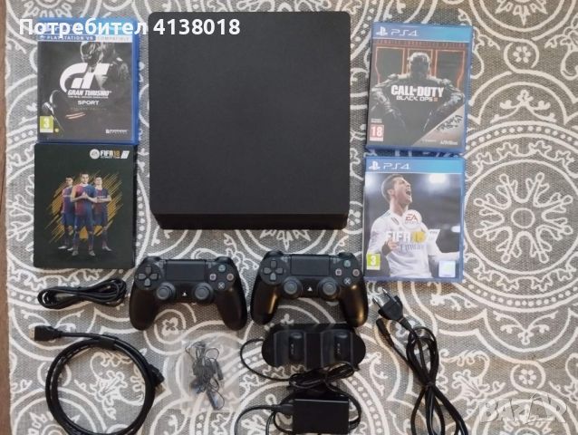 Продавам Sony Playstation 4 Slim Jet Black 2ТВ HDD, v.11.50, като нов, снимка 1 - PlayStation конзоли - 46763071