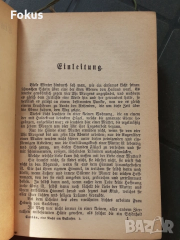 КНИГА - EMILIE FLUGARE-CARLEN - EINE NACHT AM BULLARSEE, снимка 5 - Антикварни и старинни предмети - 53486828