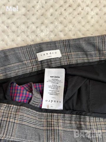 Sandro кариран панталон, тип молив, р-р XS/34EU, снимка 7 - Панталони - 50234988