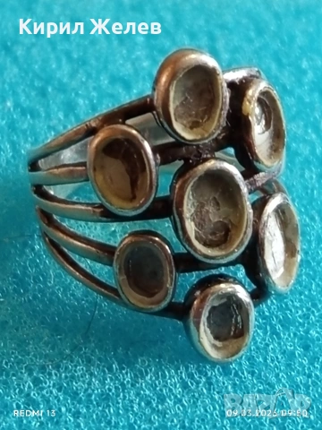 Винтидж стил арт сребърен пръстен майсторска изработка 54208, снимка 5 - Пръстени - 53762879