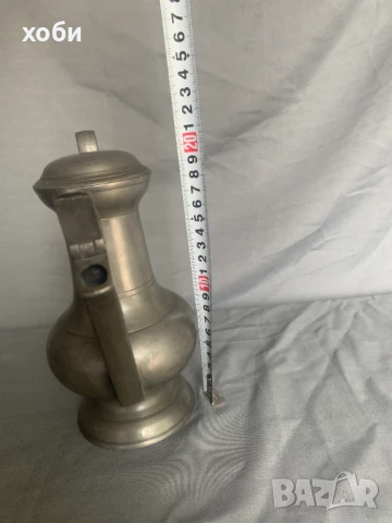 стар чайник калаен , снимка 6 - Антикварни и старинни предмети - 51394436