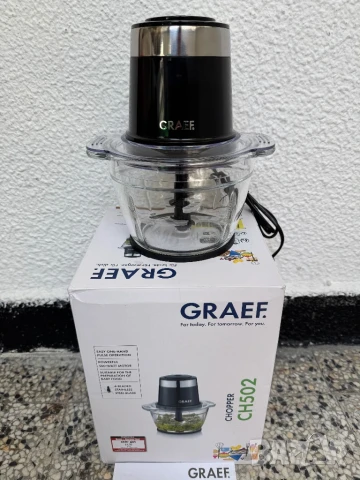 Електрически Чопър Graef CH502EU, 500W, 1L, Стъклена Купа, Пасатор!, снимка 1