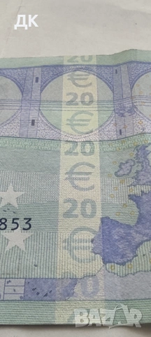 Банкнота от 20 евро 2002 г., снимка 7 - Колекции - 53677428