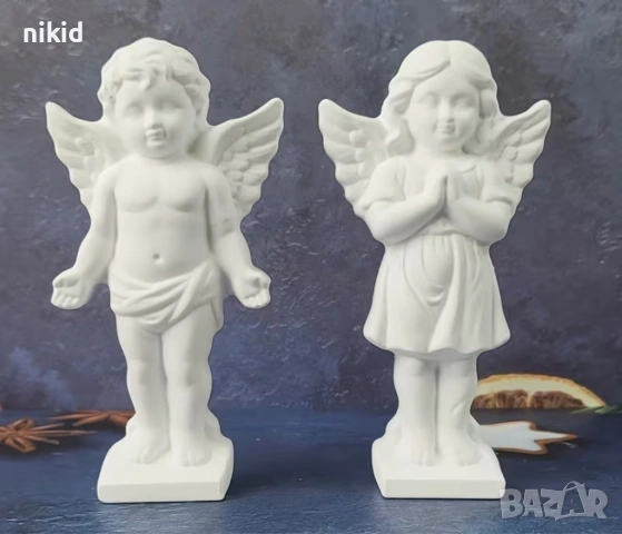 Прави деца дете ангел силиконов молд форма фондан шоколад гипс смола декор, снимка 3 - Форми - 53892186