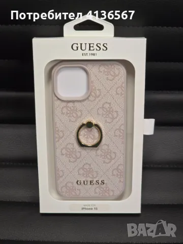 Защитен калъф Guess с метално лого PU, за iPhone13, розов, снимка 1 - Калъфи, кейсове - 48294977