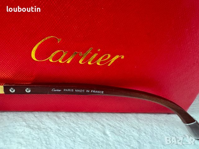 Cartier висок клас мъжки слънчеви очила с дървени дръжки, снимка 13 - Слънчеви и диоптрични очила - 45870838