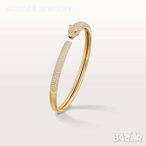 CARTIER Panthere de Cartier Gold Diamonds Дамска Гривна, снимка 7 - Гривни - 52854880