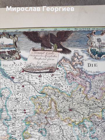 Карта на всички кралски пруски земи, голяма карта, снимка 3 - Колекции - 45747719