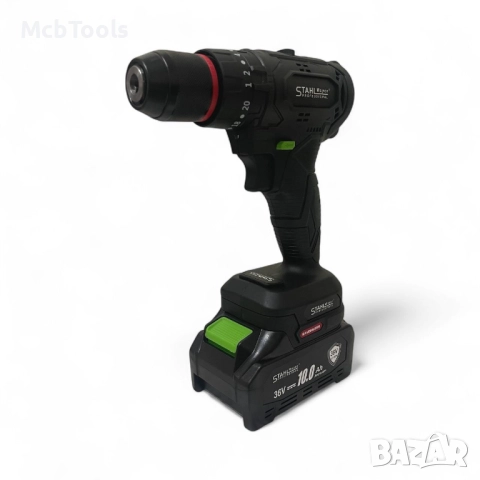 Комплект 7 акумулаторни машини с 4 батерии и 30 части в куфар StahlMayer, снимка 4 - Други инструменти - 51736796