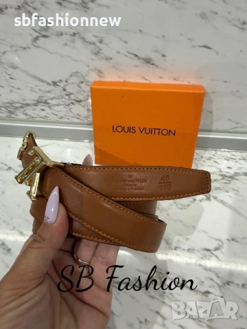 Двулицев колан Louis Vuitton в кутия естествена кожа, снимка 5 - Колани - 54162834