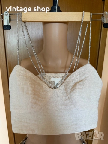 Секси топ тип бюстие H&M, размер S, снимка 6 - Корсети, бюстиета, топове - 54271570