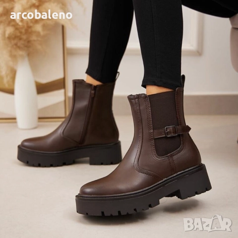 Дамски боти тип „Челси“, 3цвята , снимка 2 - Дамски боти - 51975785