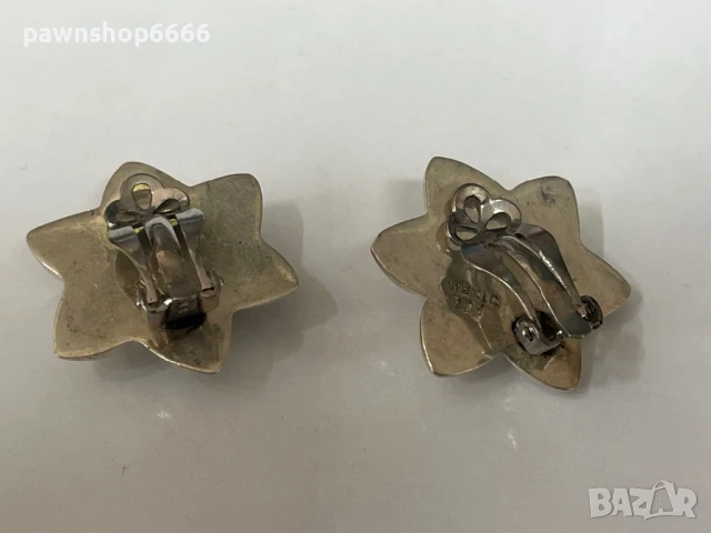 Сребърни обеци 925 / с печат Mexico /, снимка 5 - Обеци - 51041746