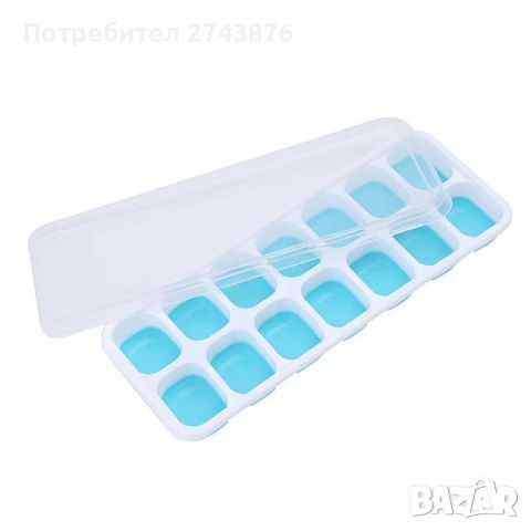 Силиконови форми за лед с капак -Цветни, 25х8 см., 14 броя , снимка 4 - Аксесоари за кухня - 46175444